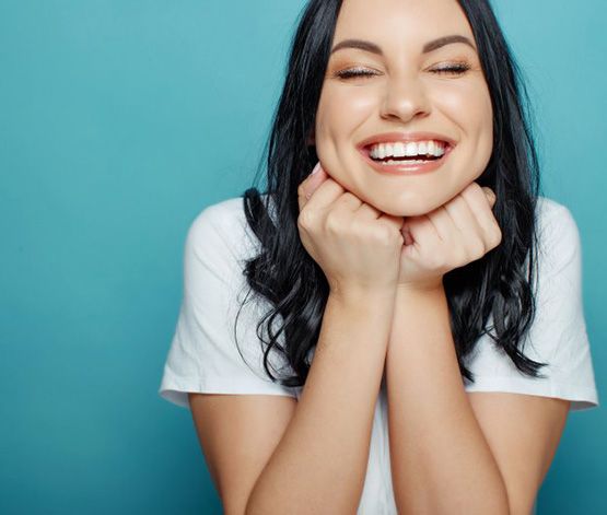 Lady smiles radiantly
