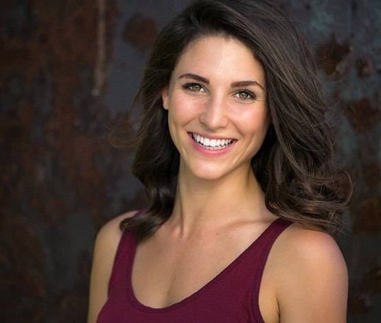 Lady shows off pretty smile